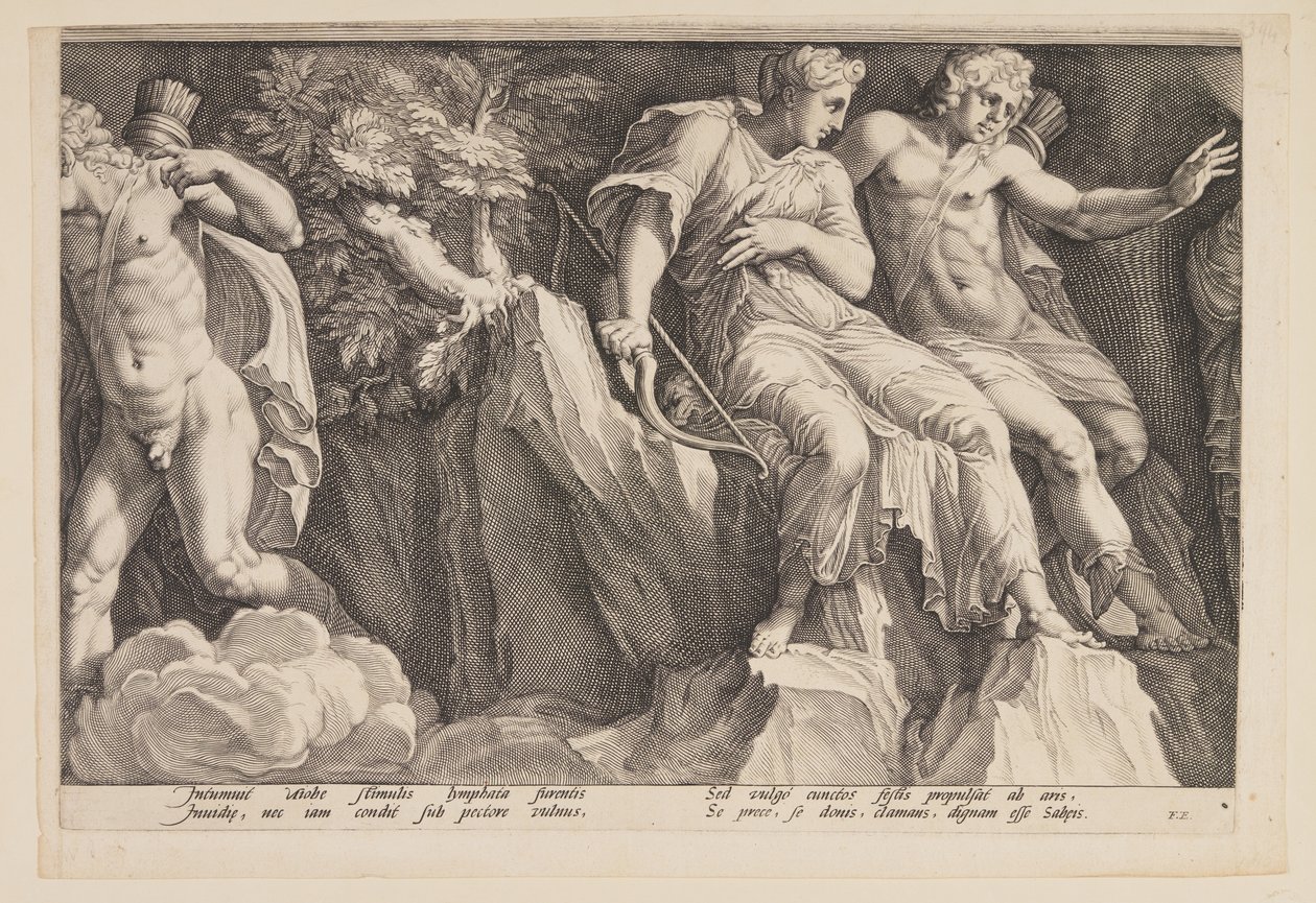 Bestraffningen av Niobe (plansch 3) av Jan Saenredam