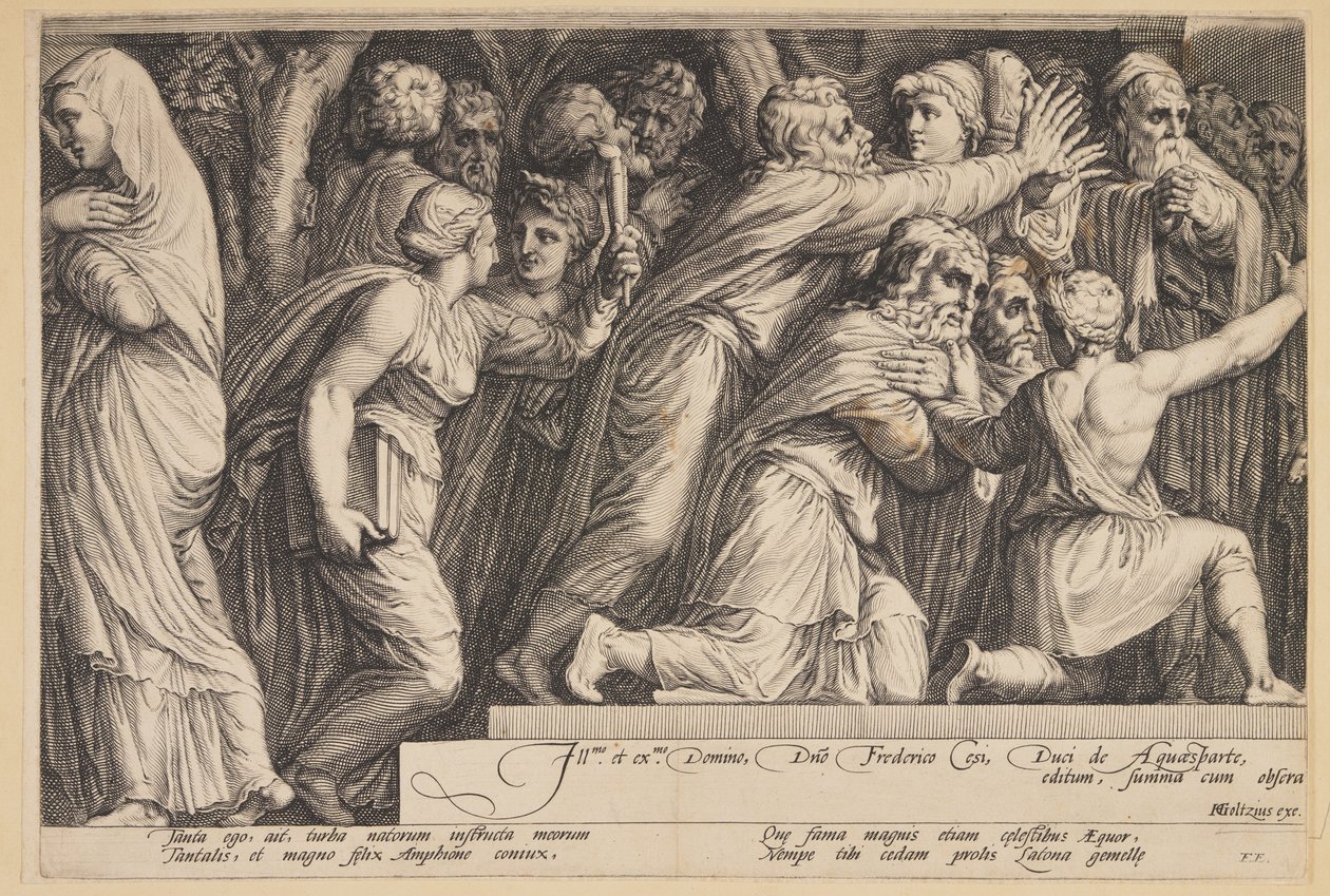 Bestraffningen av Niobe (plansch 4) av Jan Saenredam