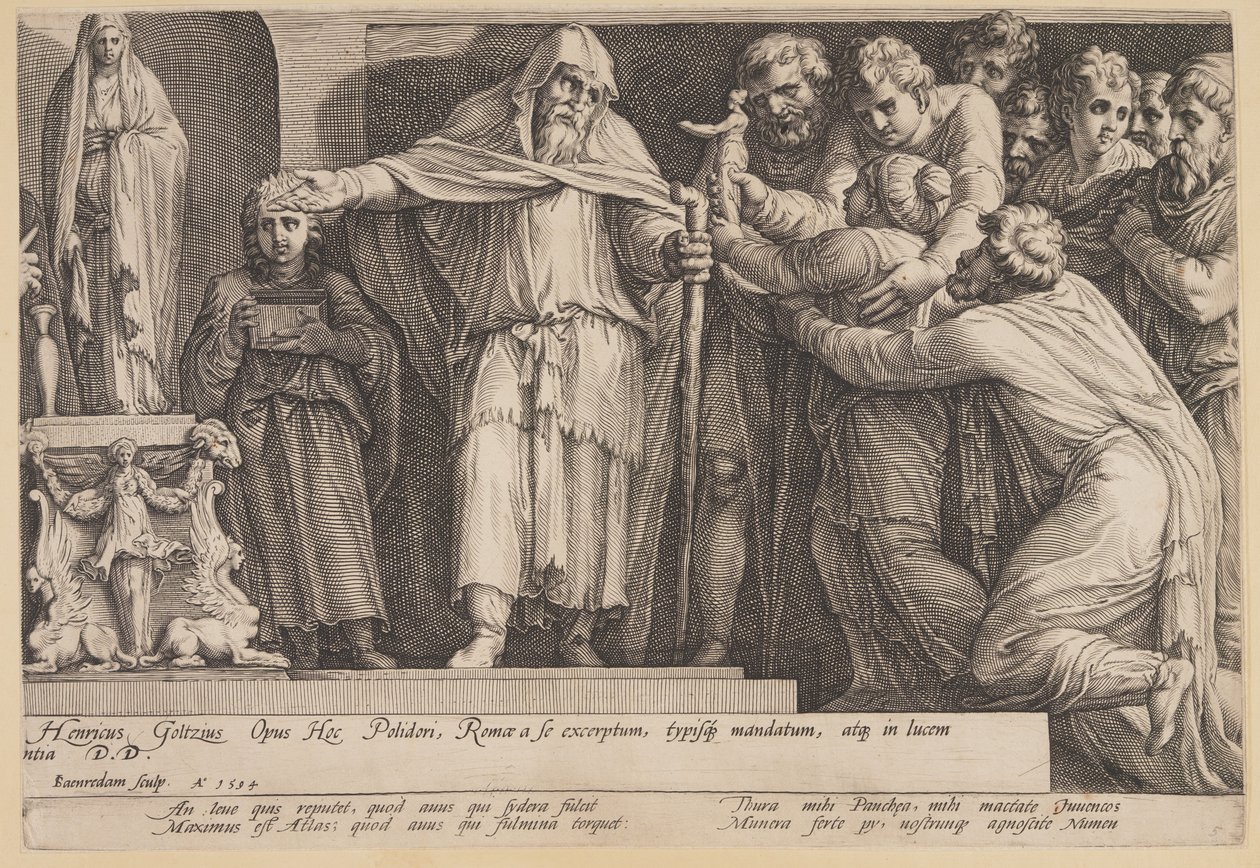 Bestraffningen av Niobe (plansch 5) av Jan Saenredam