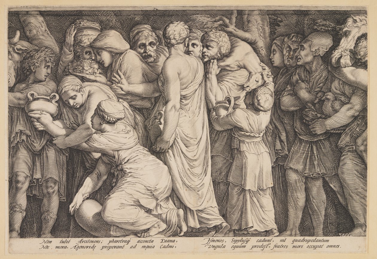 Bestraffningen av Niobe (plansch 7) av Jan Saenredam