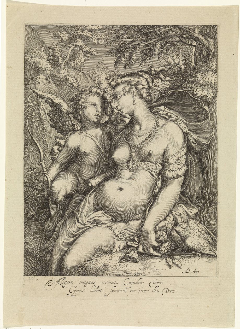 Venus i kärlek av Jan Saenredam