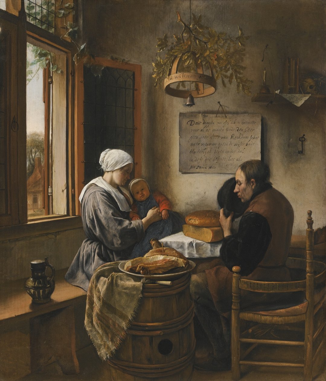Bön före måltiden av Jan Steen