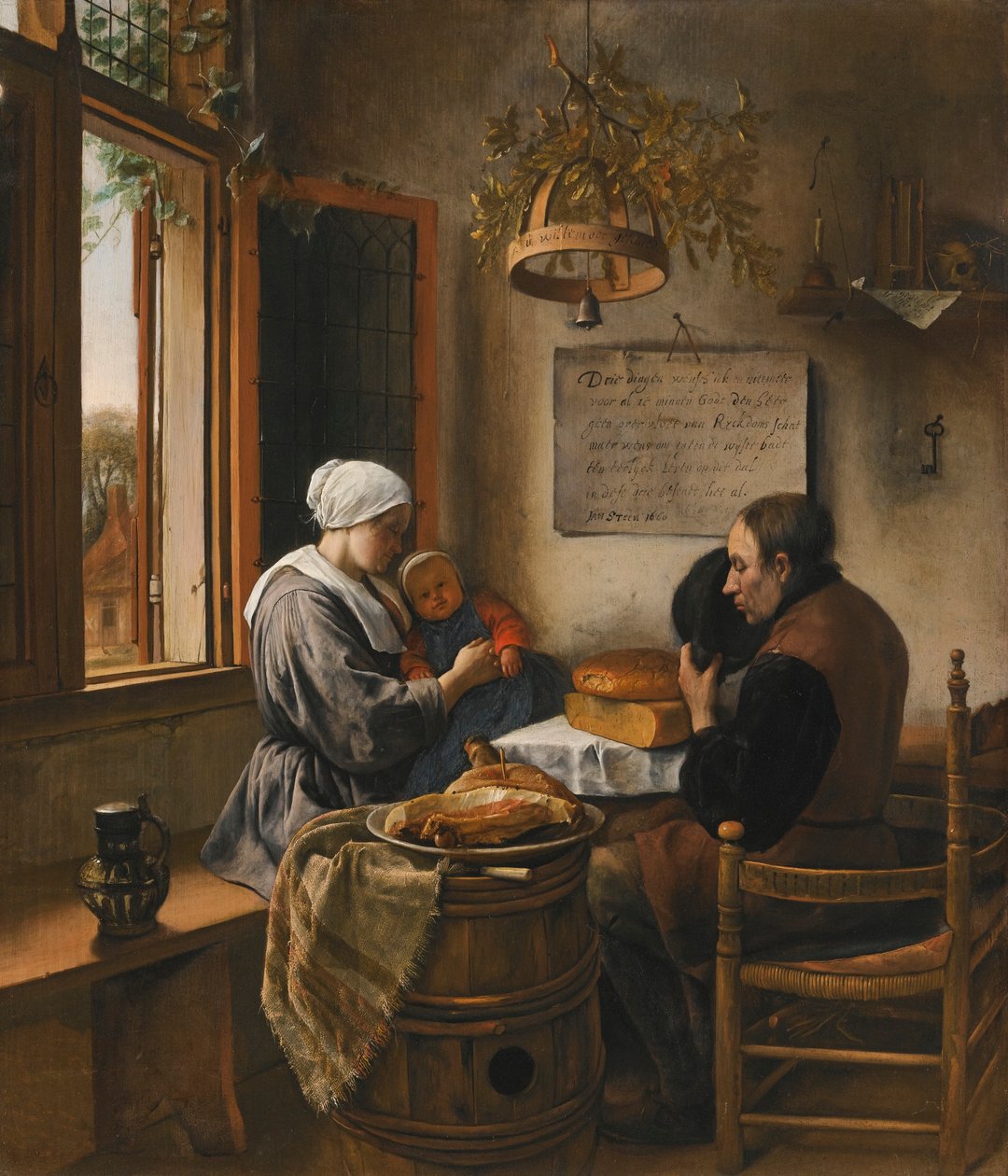 Bön före måltiden av Jan Steen