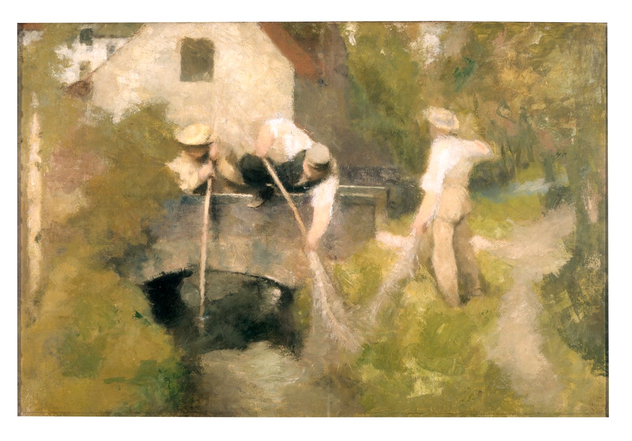 Muddring i Woluwe (olja på duk) av Jan Stobbaerts