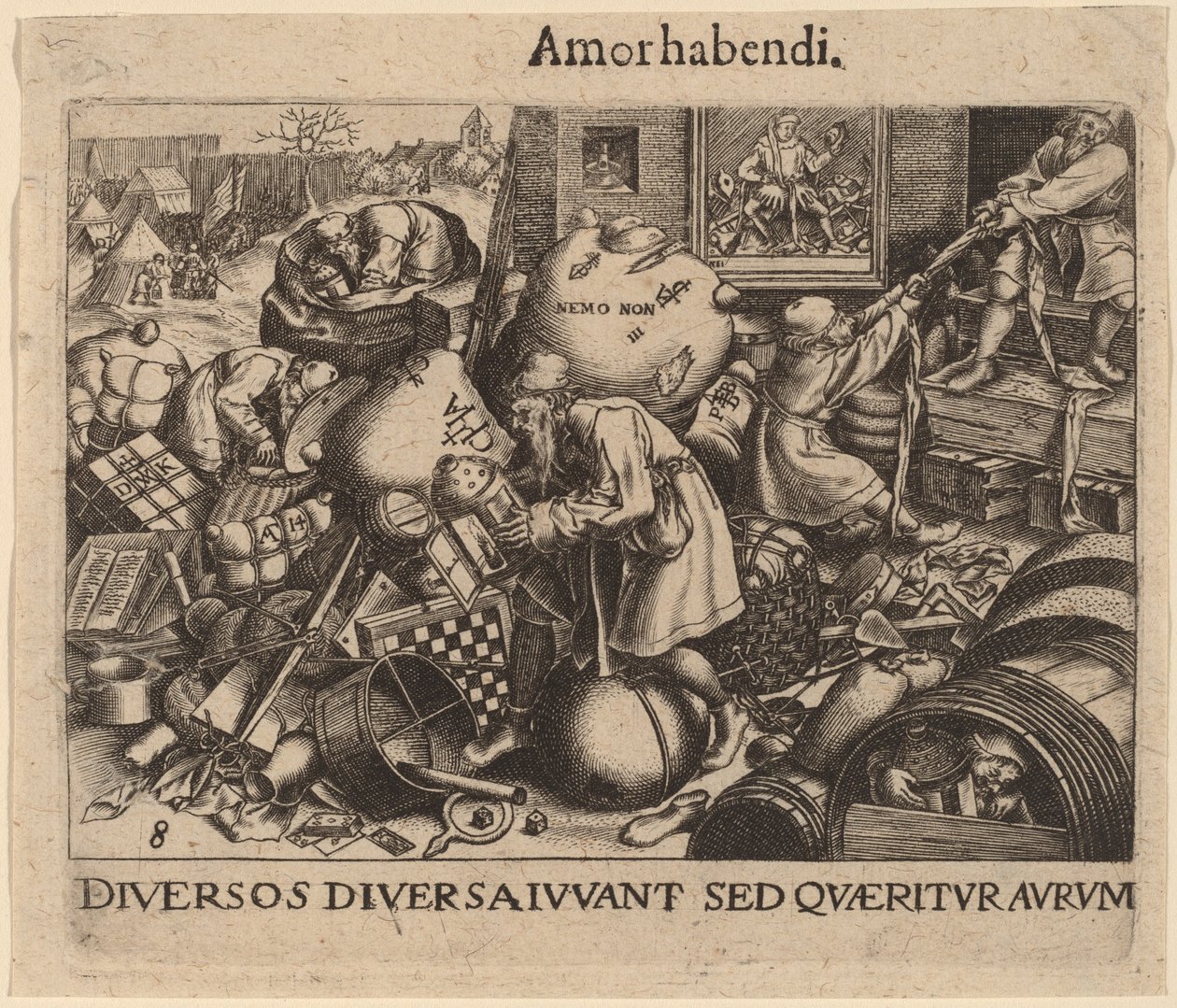 Varje man av Jan Theodor de Bry after Pieter Bruegel the Elder