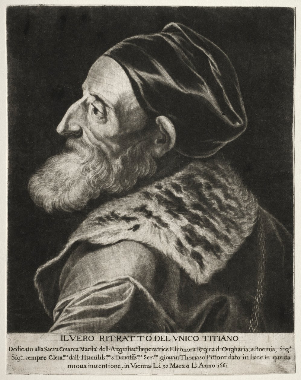 Porträtt av Tizian, 1661. av Jan Thomas