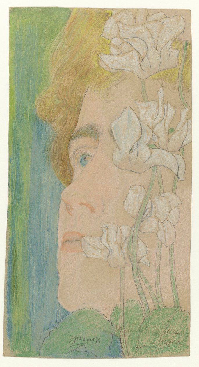 Prästkrage Porträtt av Marguerite av Jan Toorop