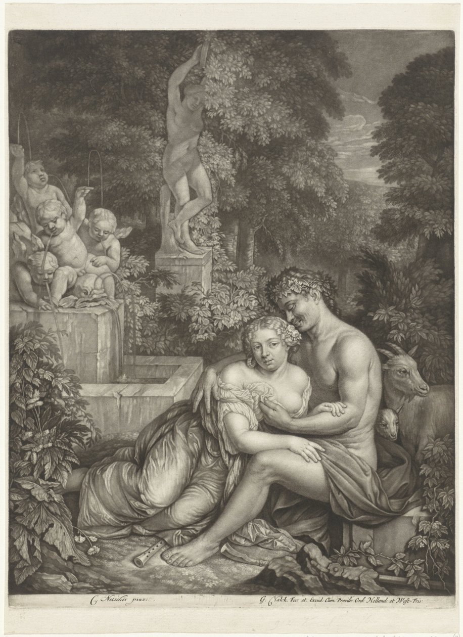 Vertumnus en Pomona av Jan Verkolje (I)