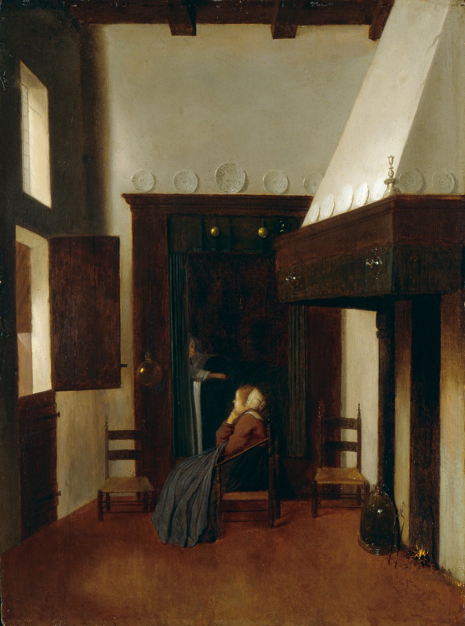 Den lilla sjuksköterskan, c1654-1670 av Johannes Vermeer
