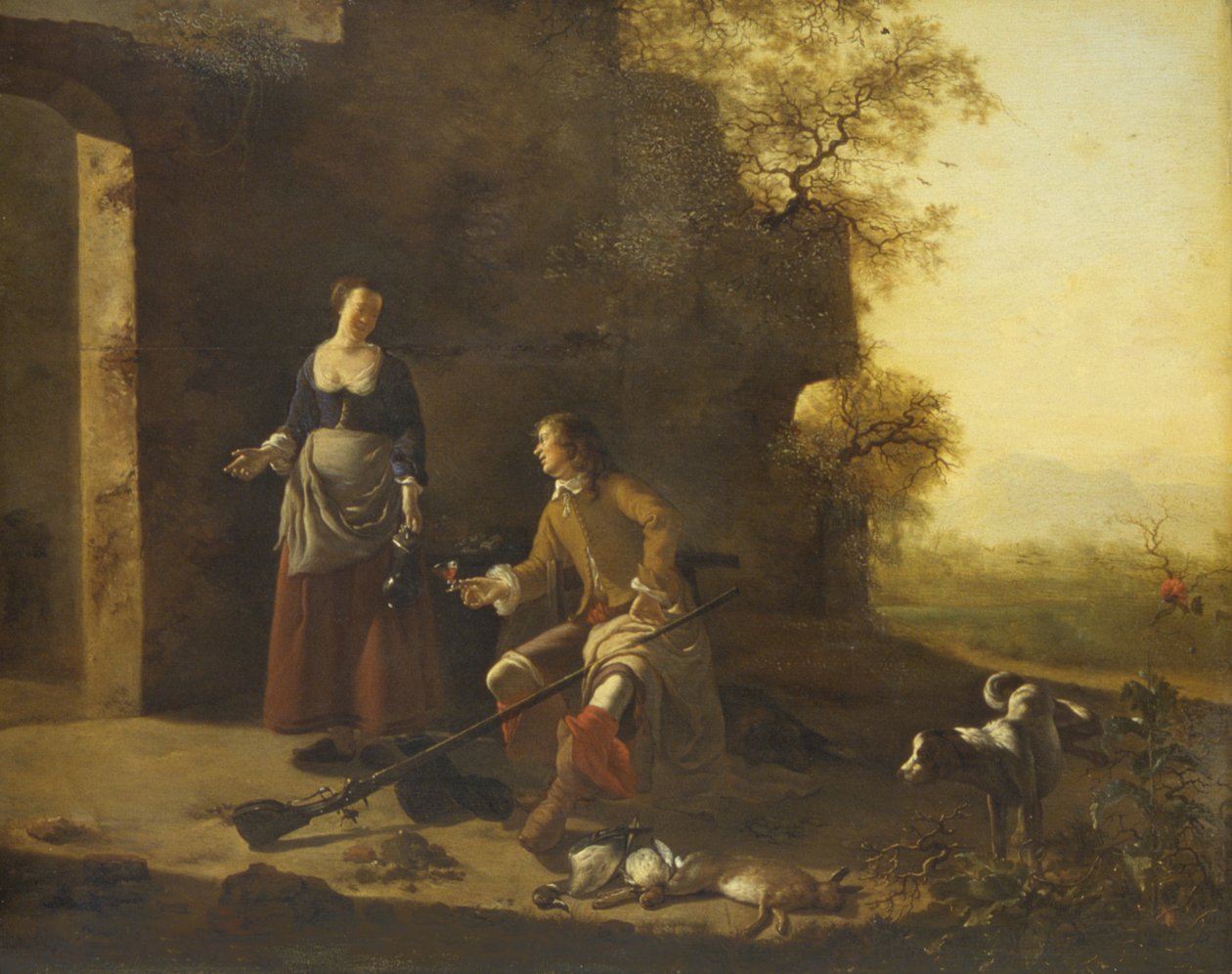 Jägare Rest av Jan Vermeer van Haarlem