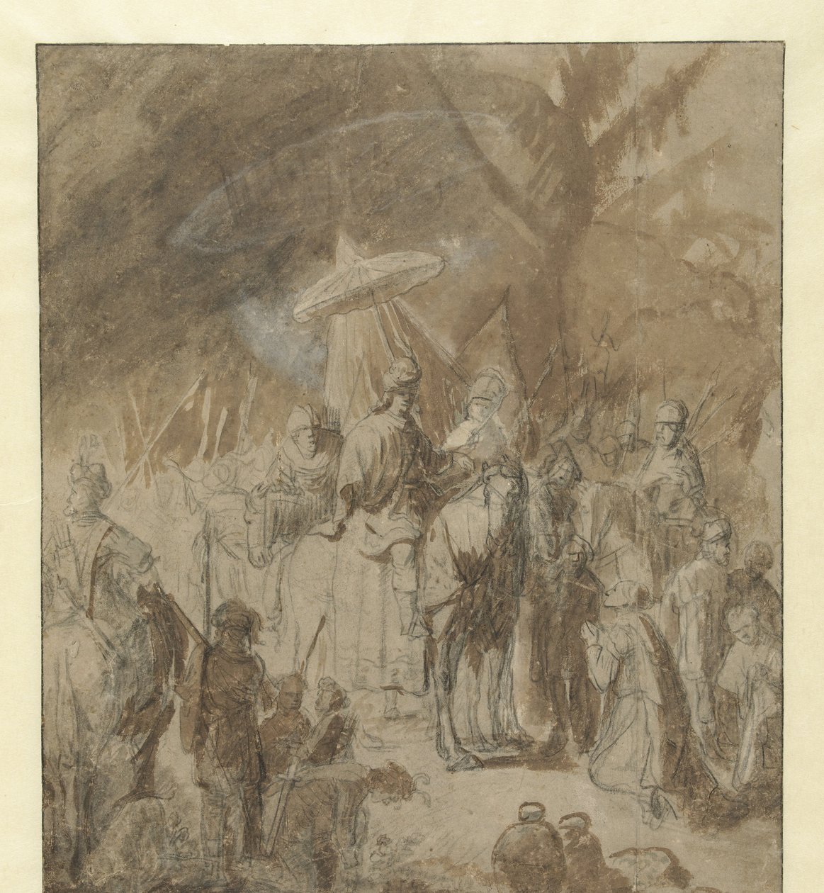 Erbjudande av Abigail av Jan Victors (attributed to)