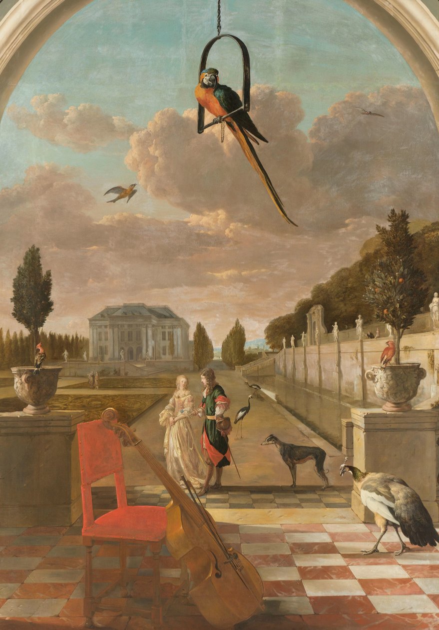 Park med Country House av Jan Baptist Weenix