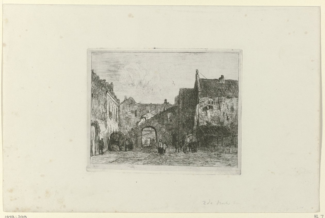 Utsikt över Binnenhof av Jan Weissenbruch