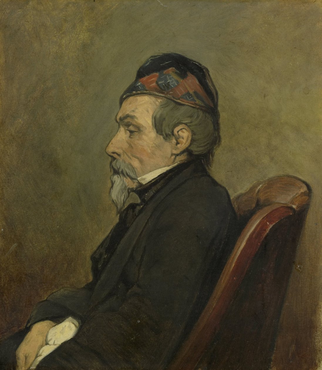 Porträtt av Johan-Hendrick-Louis Meyer, marinmålare av Jan Weissenbruch