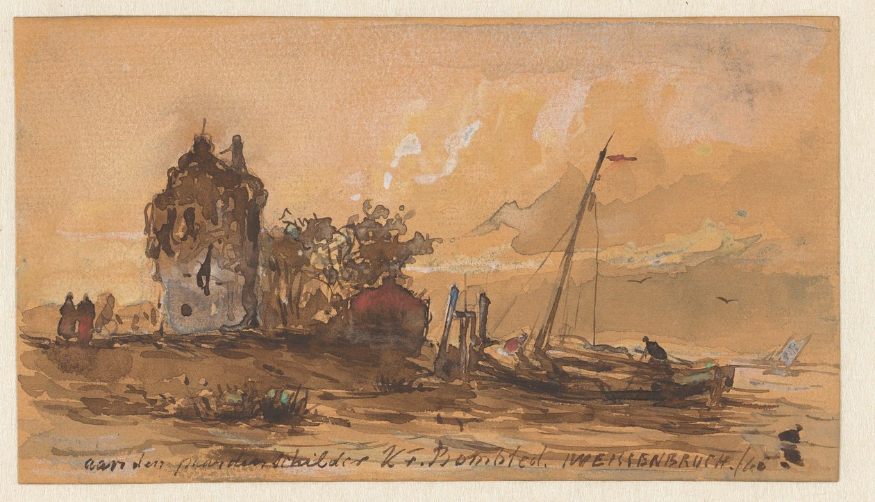Flodlandskap av Jan Weissenbruch