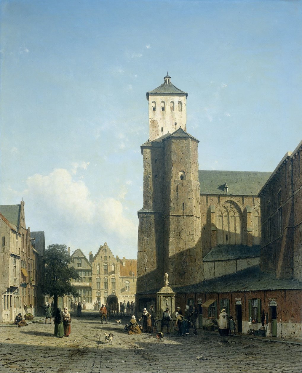 St Denis-kyrkan i Liège av Jan Weissenbruch