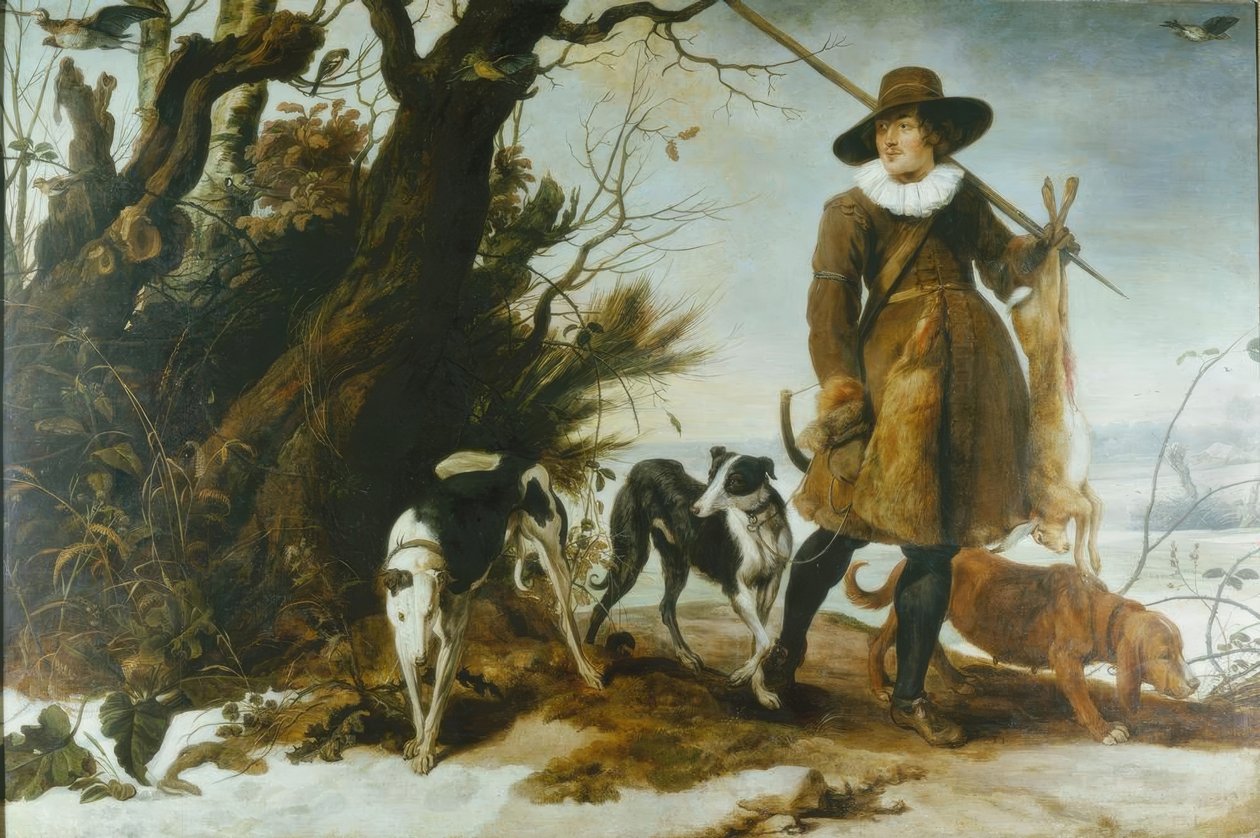Vinterlandskap med en jägare av Jan Wildens