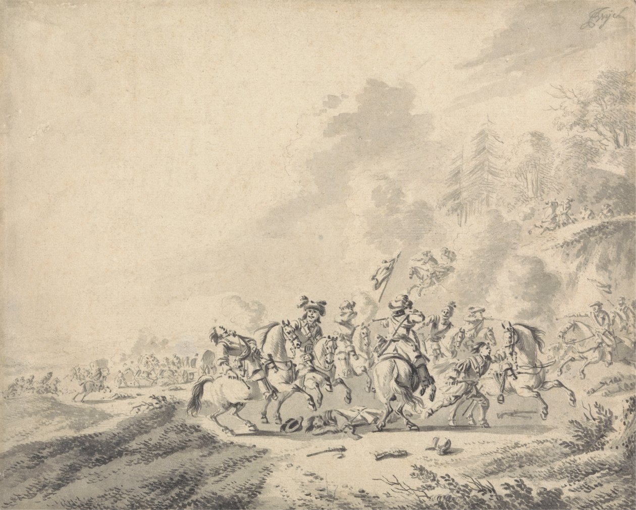 En kavalleristrid av Jan Wyck