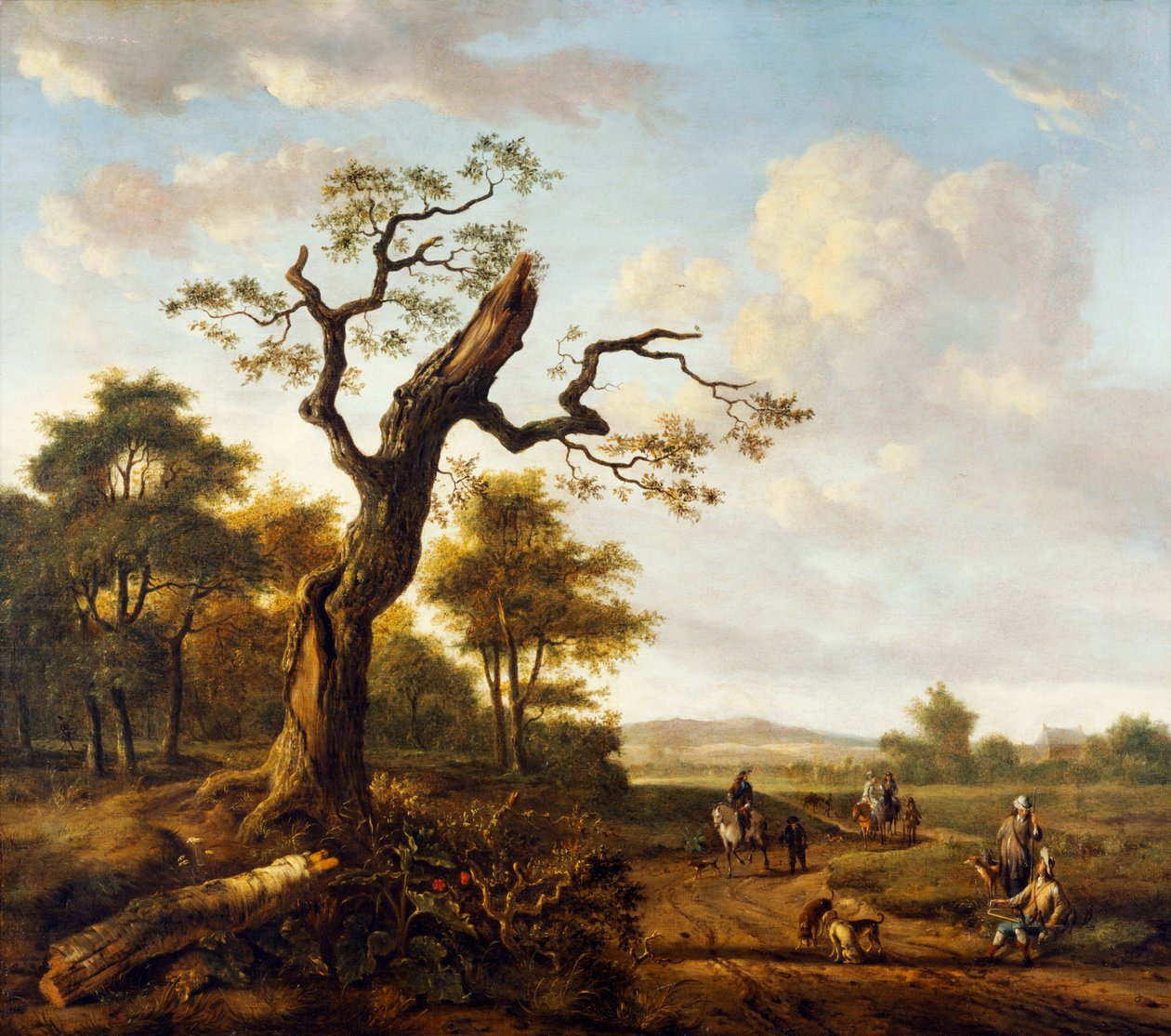 A Hawking Party (olja på duk) av Jan Wiynants