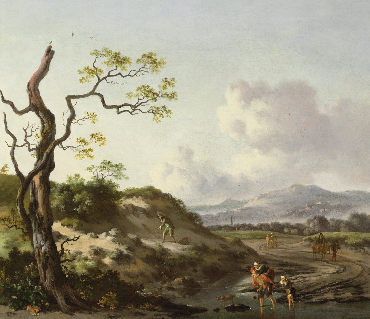 Ett landskap med resenärer (olja) av Jan Wiynants