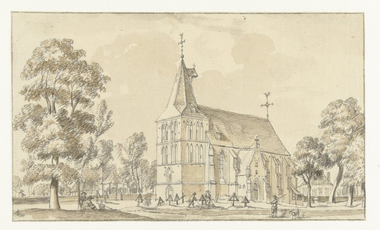 Kyrkan i Asperden, Tyskland av Jan de Beijer