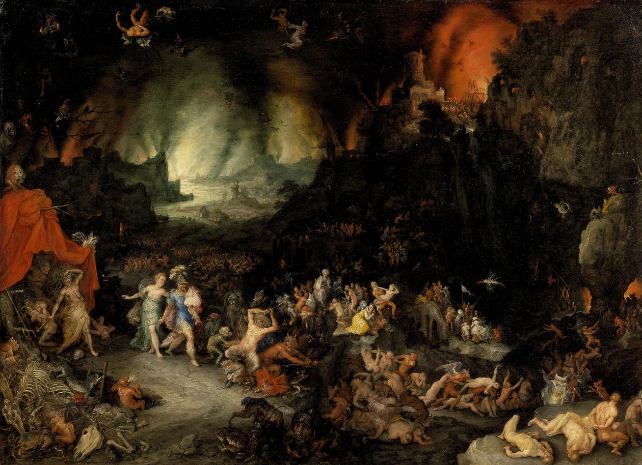 Aeneas i underjorden av Jan the Elder Brueghel
