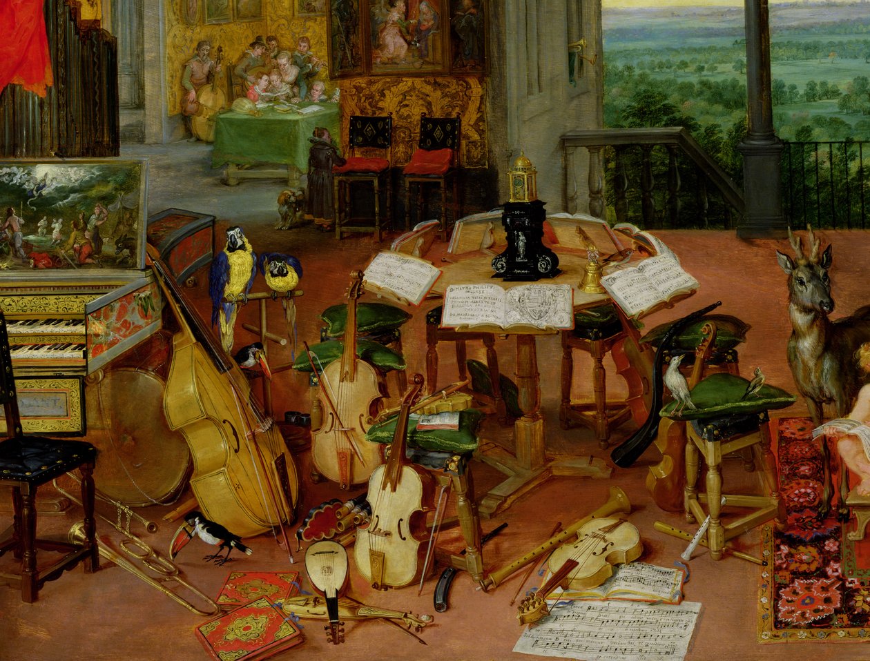 Høring, 1617 (detalje af 55898) swed av Jan the Elder Brueghel