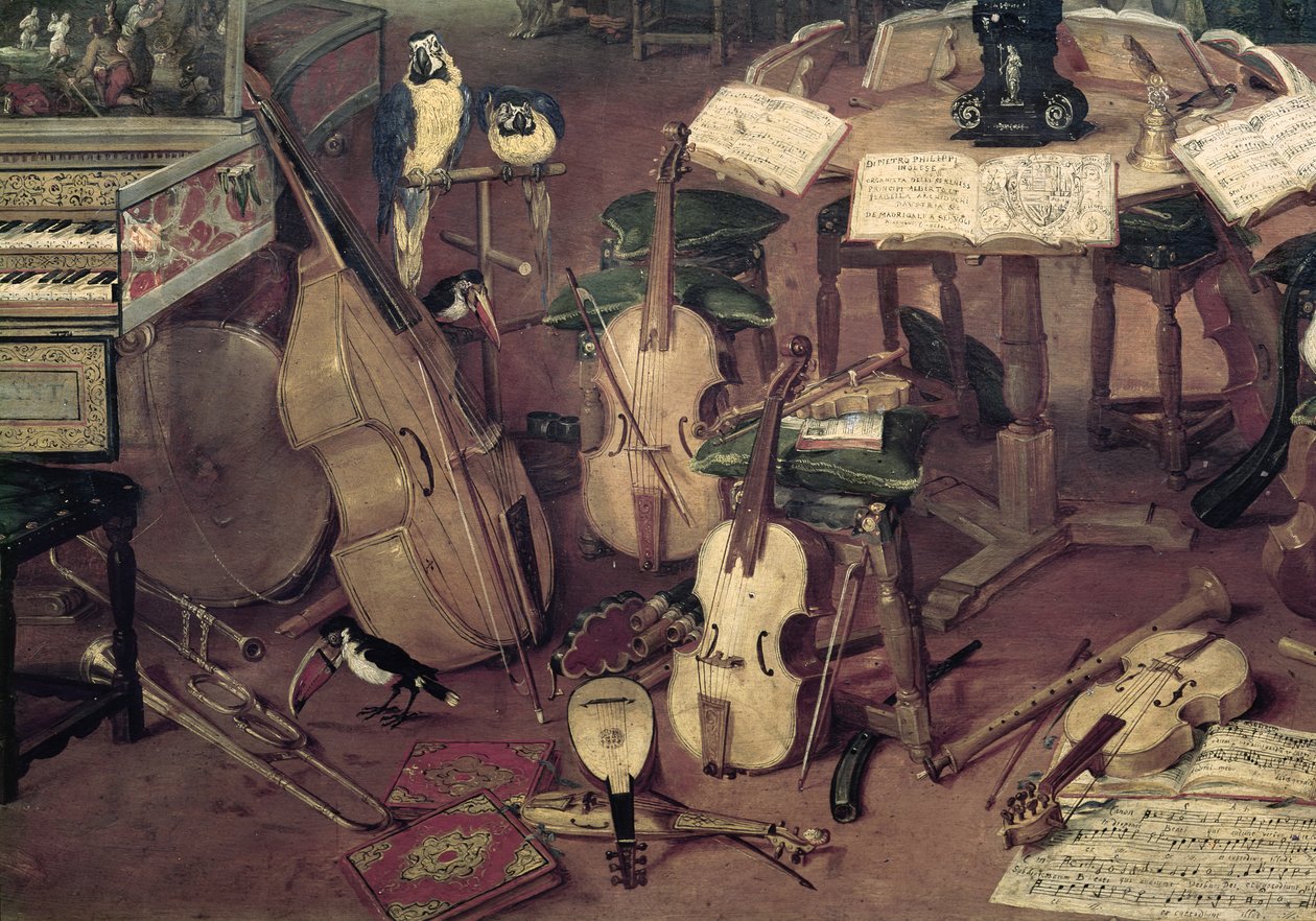 Høring, 1617 (detalje af 55898) swed av Jan the Elder Brueghel