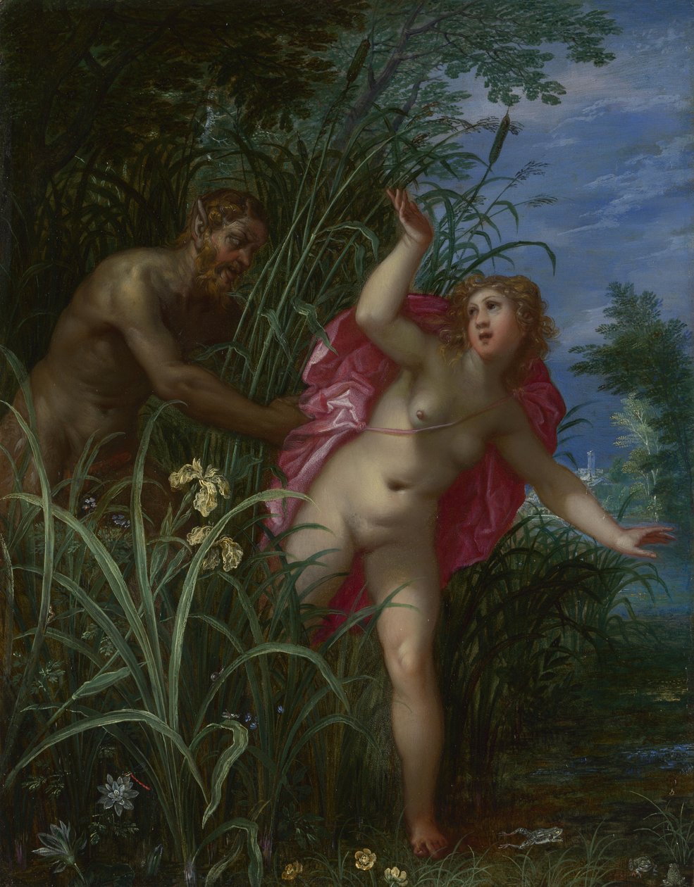 Pan förföljer Syrinx, efter 1615 av Jan the Elder Brueghel