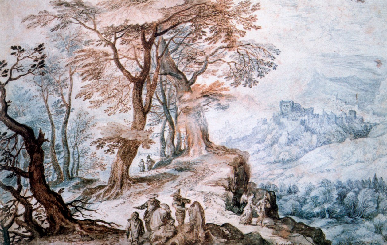 Passage genom landskapet, c1588-1625 av Jan the Elder Brueghel