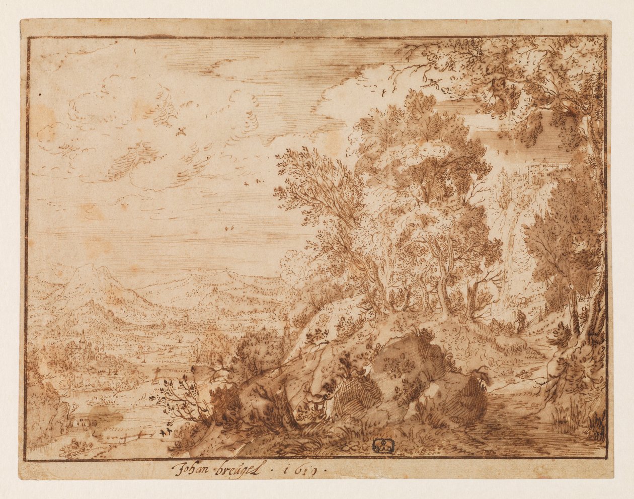 Kullelandskap, 1619 av Jan Brueghel the Younger
