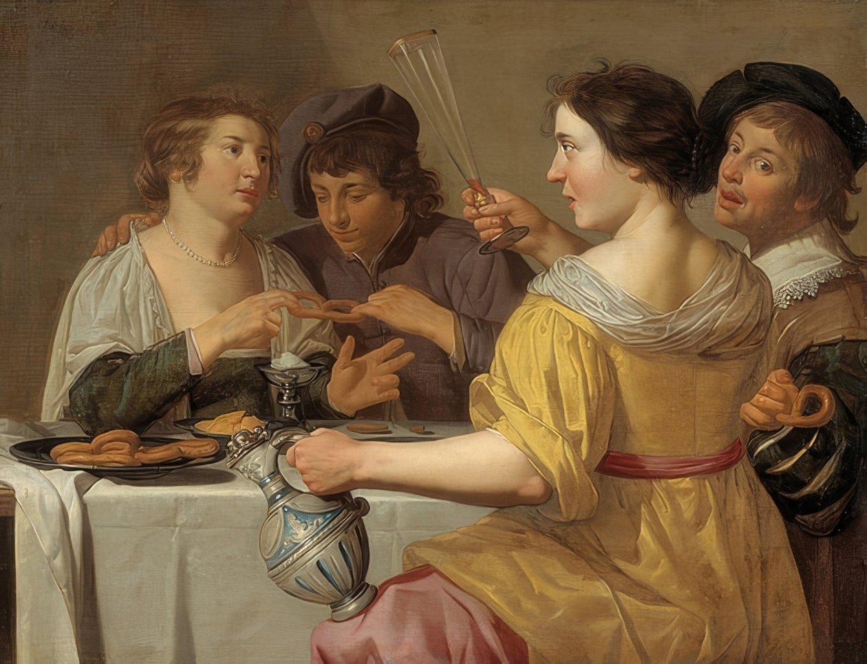 Kringlaätarna. 1630-40 av Jan van Bijlert