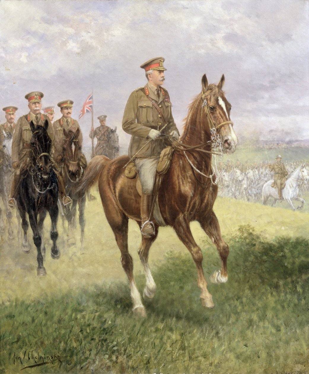 Fältmarskalk Haig (1861-1928) av Jan van Chelminski