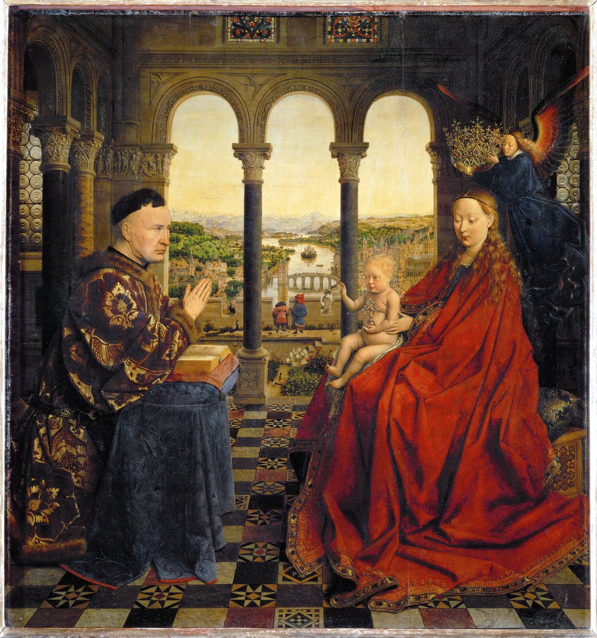 Jungfrun av kansler Rolin av Jan van Eyck