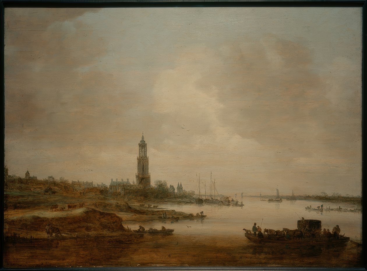 Utsikt över Rhenen av Jan Josephsz van Goyen