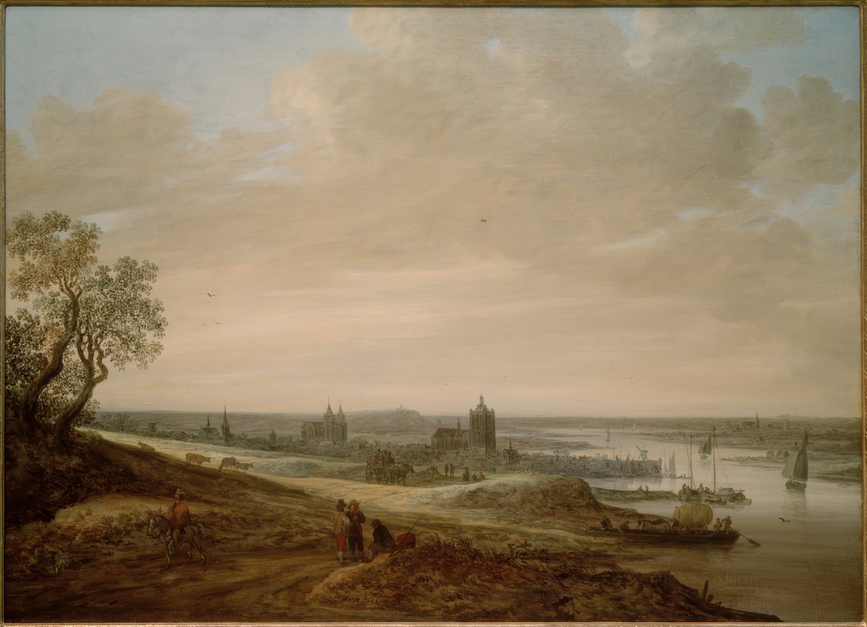 Panoramalandskap med utsikt över Arnhem av Jan van Goyen