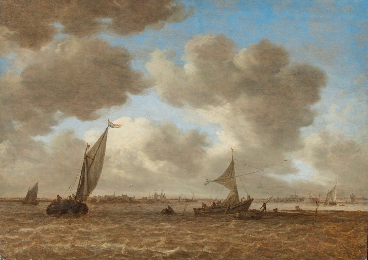 Utsikt över en skakig Haarlemmermeer-polder av Jan van Goyen