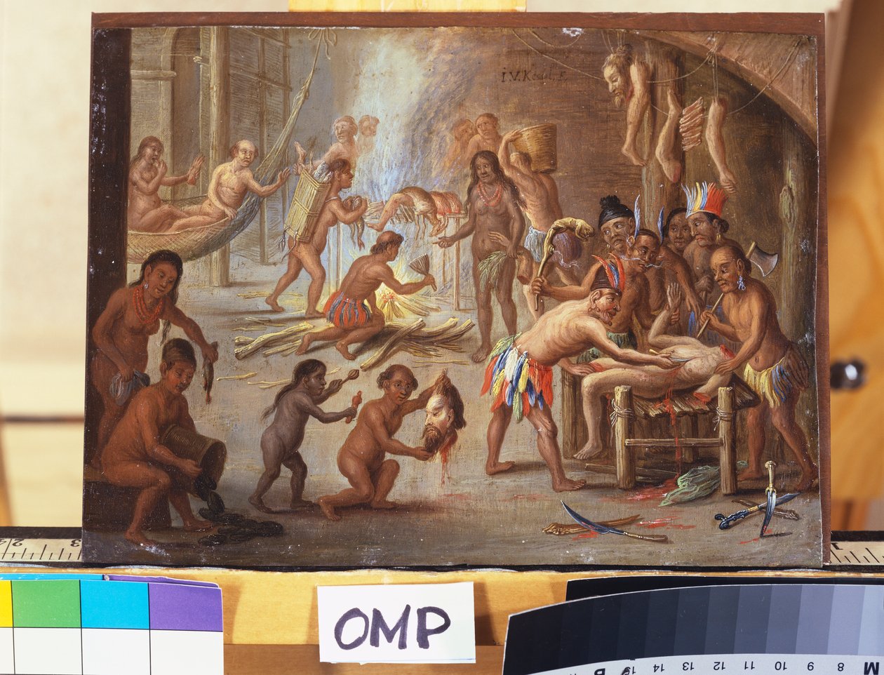 Indianer som kannibaler av Jan van Kessel