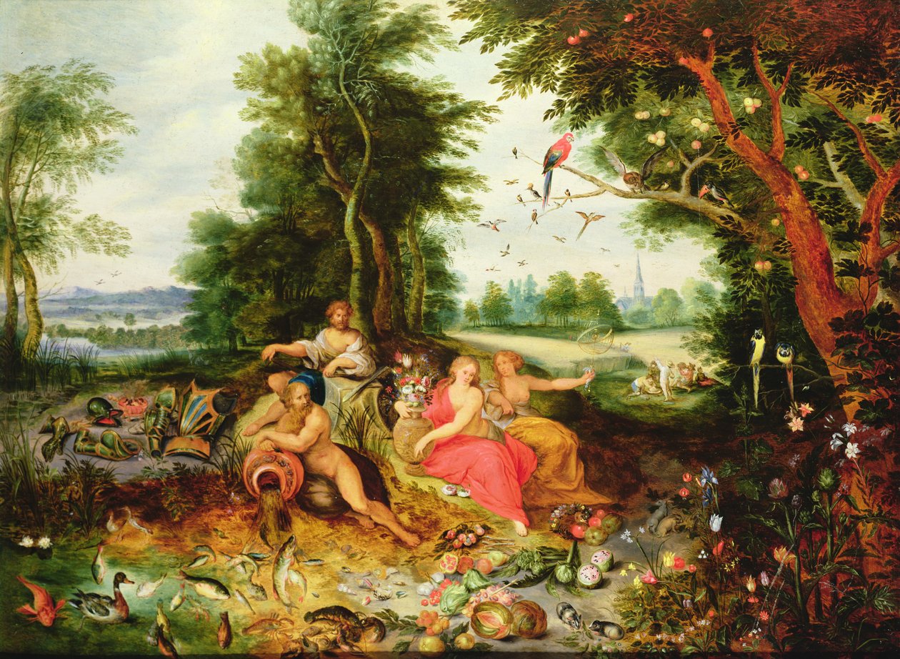 De fyra elementen av Jan van Kessel the Elder
