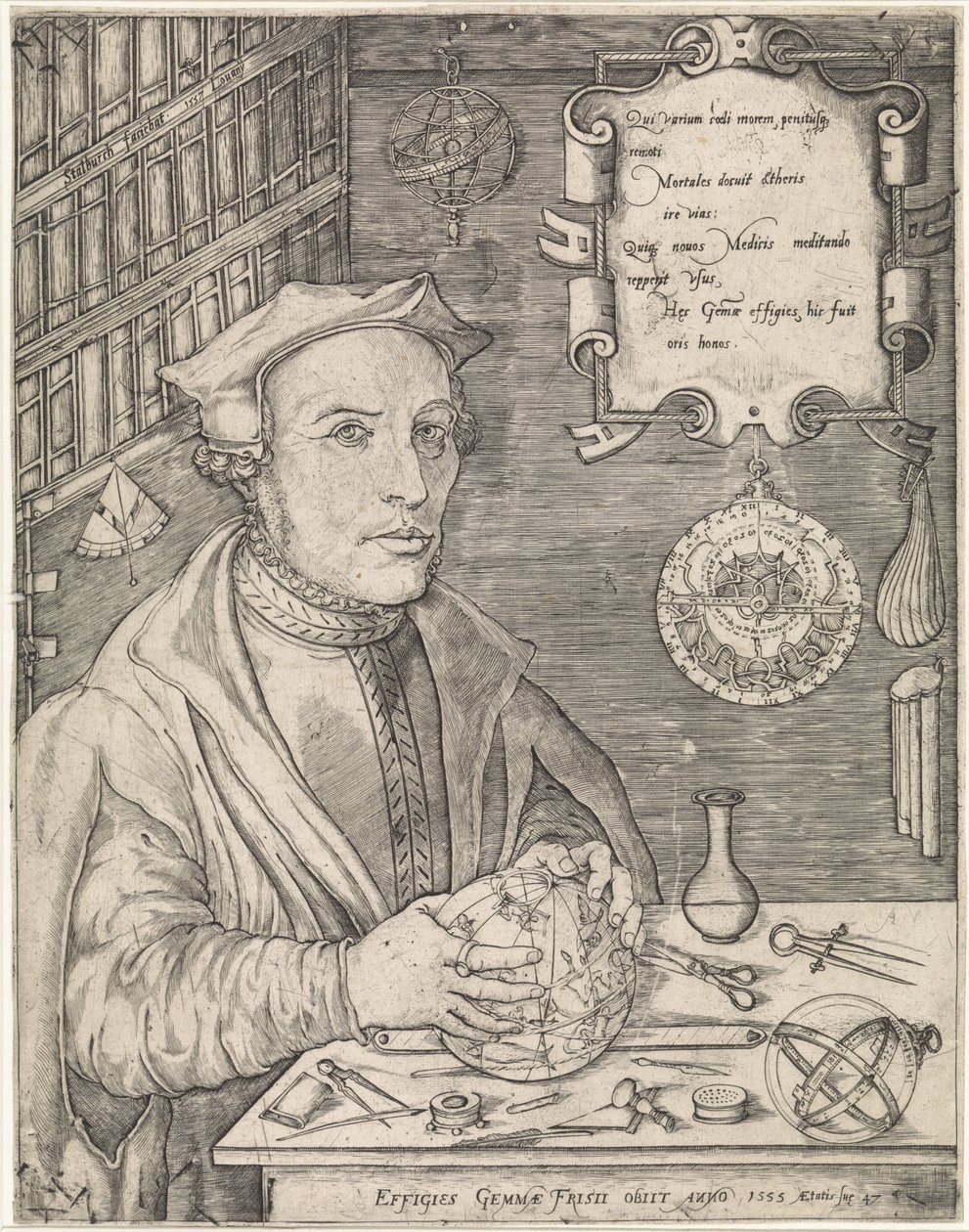 Porträtt av Gemma Frisius av Jan van Stalburch