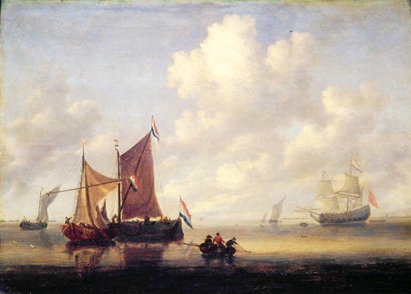 Havslandskap av Jan van de Capelle or Cappelle
