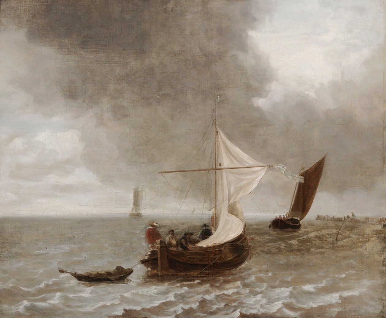 Segelbåtar i en bris av Jan van de Cappelle