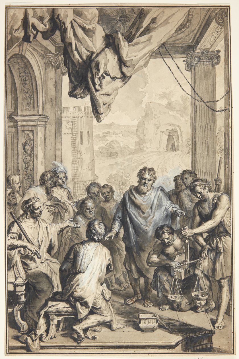 Antik scen(?) av Jan van den Hoecke