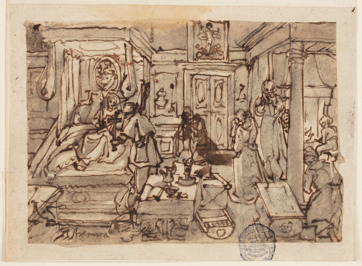 Extrem Unction av Jan van der Straet, called Stradanus