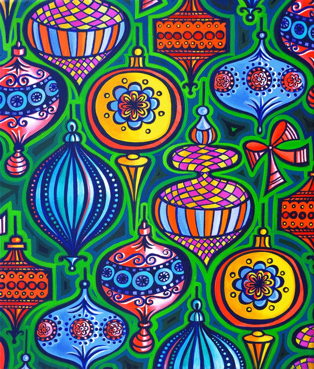 Julgranskulor, 2015, av Jane Tattersfield