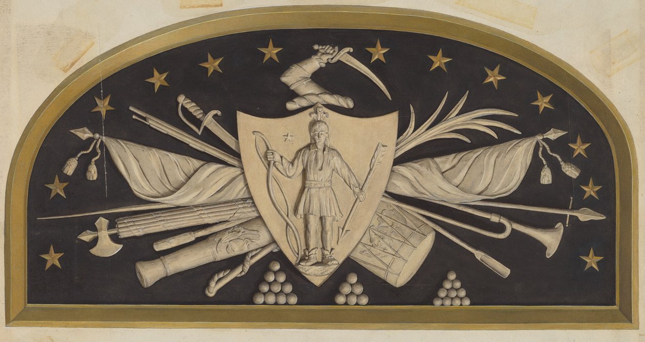 Lunette - Massachusetts State Seal, ca. 1937. av Jane Iverson