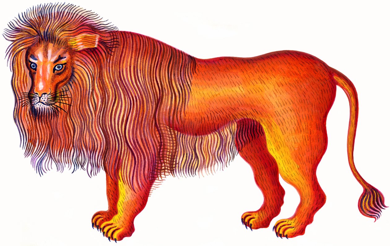 Leo lejonet, 1996, (bläck och gouache) av Jane Tattersfield