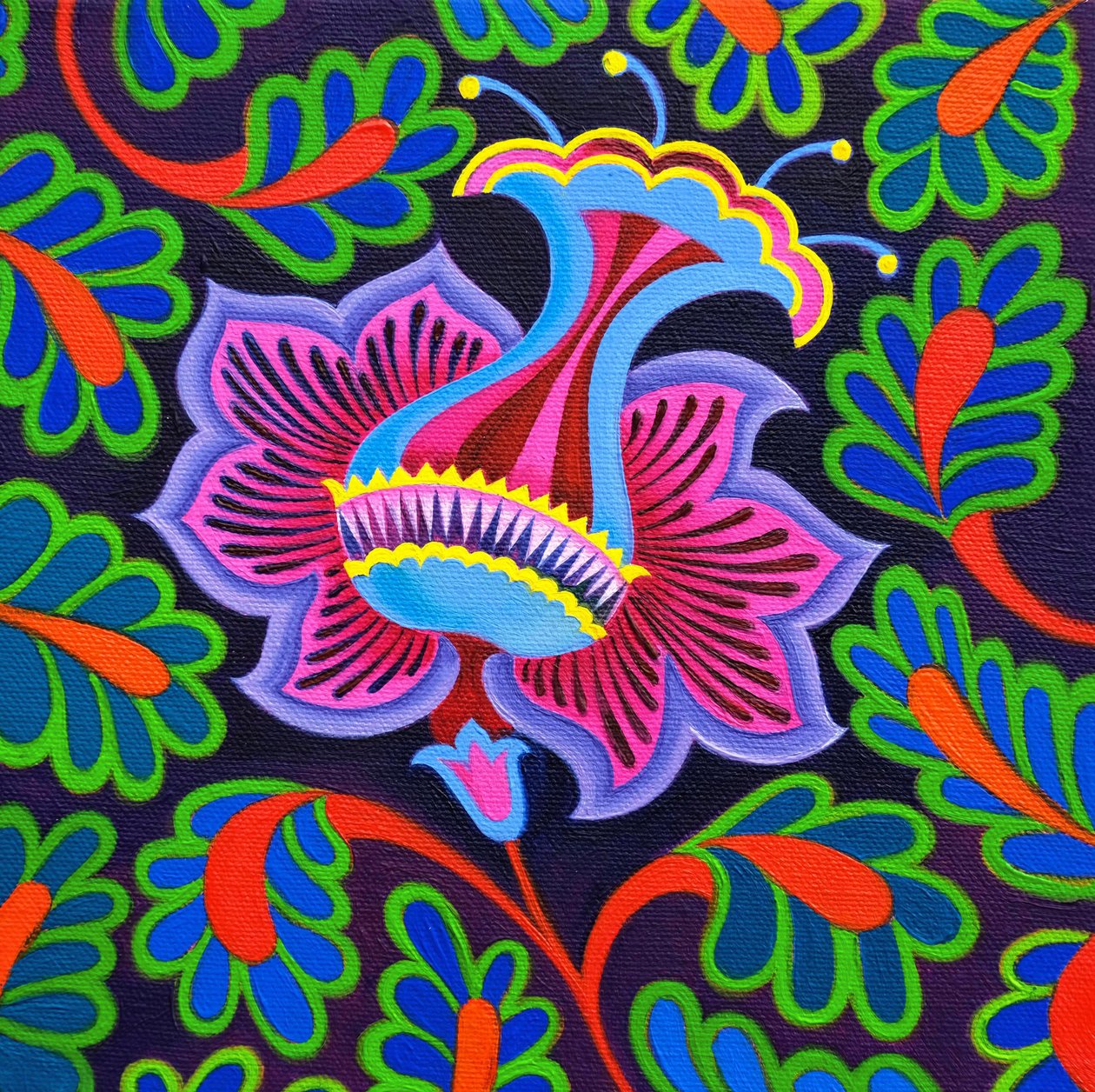Persiska blommor, 2020 av Jane Tattersfield