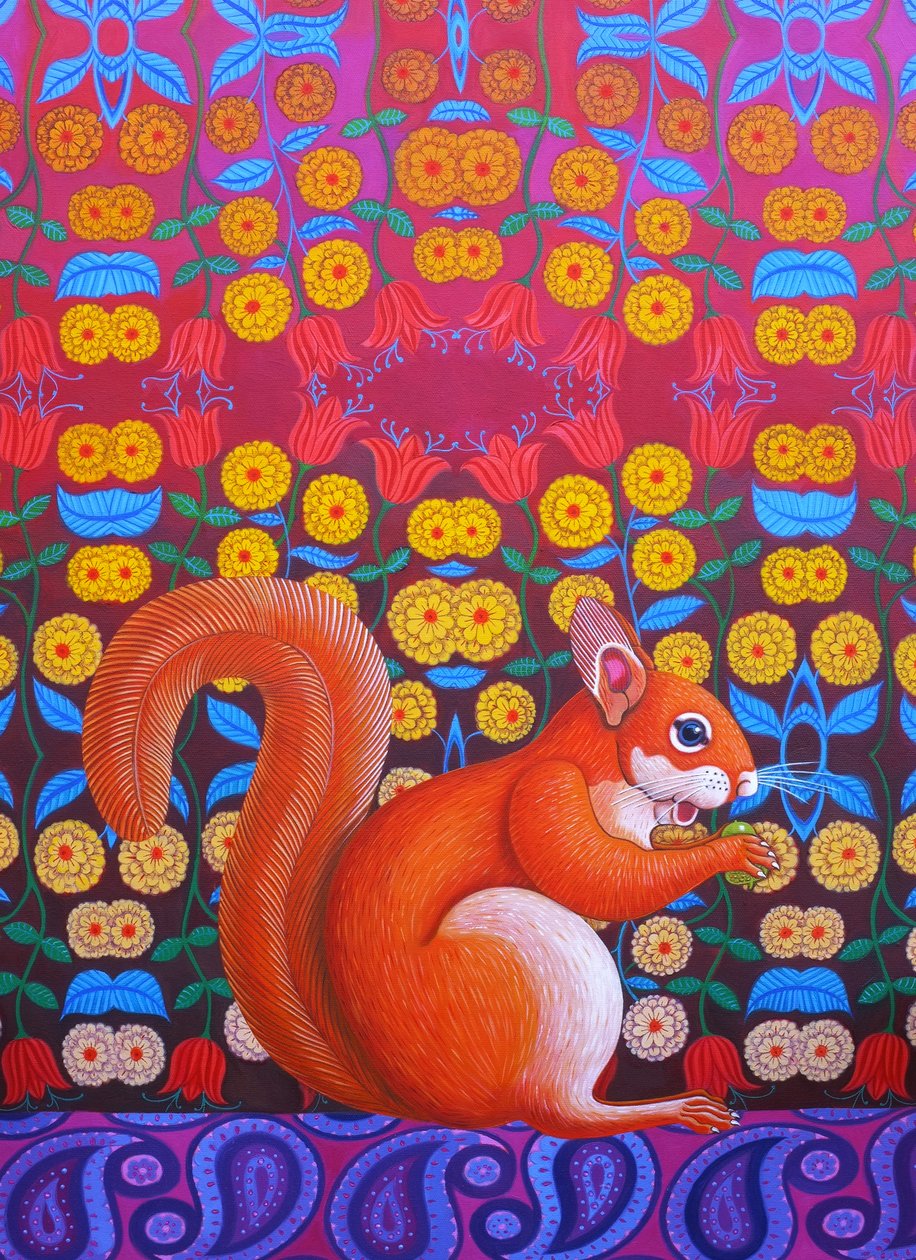 Röda ekorren, 2014, av Jane Tattersfield