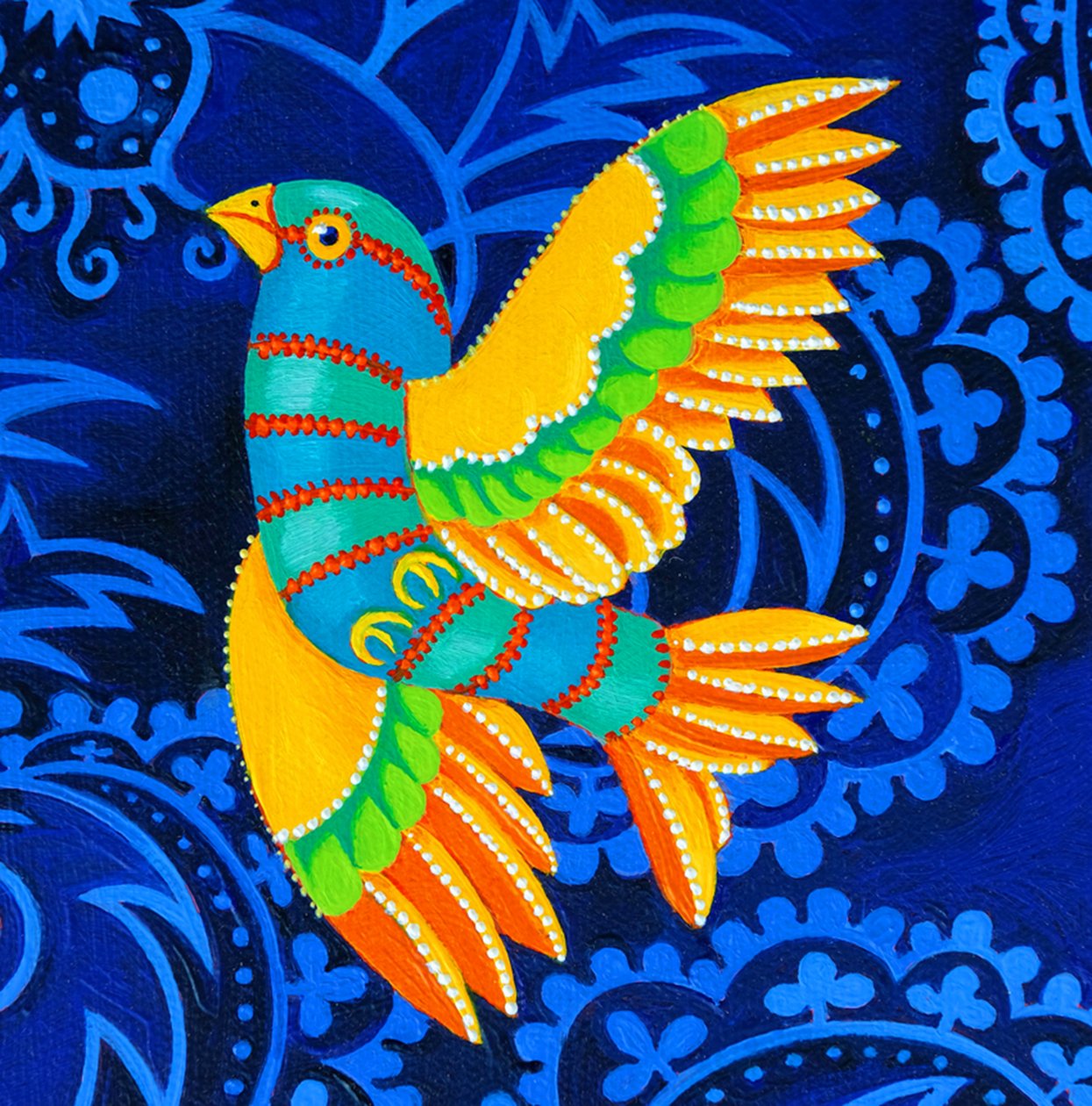 Gulvingad fågel, 2019 av Jane Tattersfield